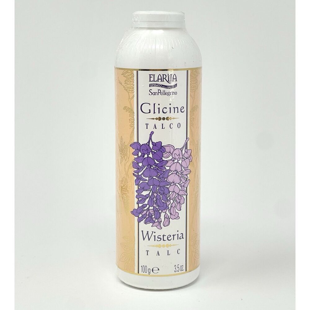 NEW San Pellegrino Elariia Wisteria Floral 3.5 oz Talc Body Powder SEALED